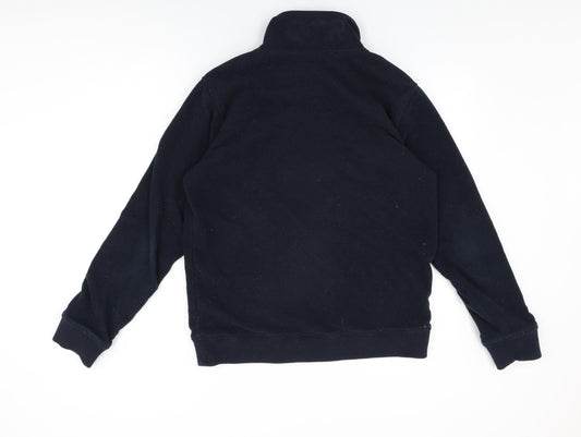 Womens UK Size M Quebramar Black Full Zip Sweatshirt