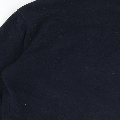 Womens UK Size M Quebramar Black Full Zip Sweatshirt