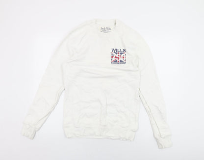 Mens UK Size XS Jack Wills White Pullover Sweatshirt