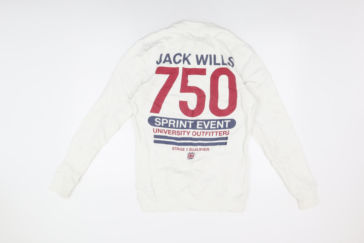 Mens UK Size XS Jack Wills White Pullover Sweatshirt