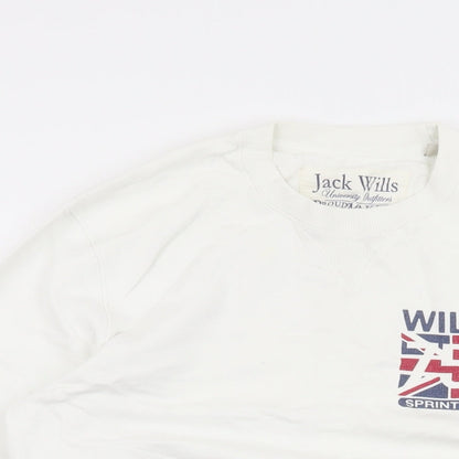 Mens UK Size XS Jack Wills White Pullover Sweatshirt