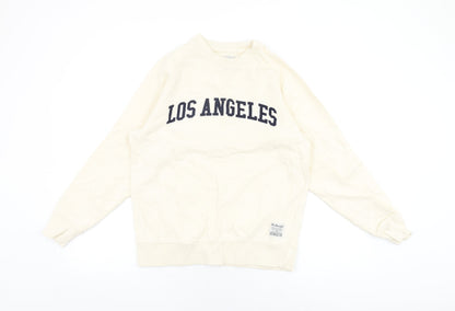 The Stronghold Womens Ivory Cotton Pullover Sweatshirt Size S Pullover - Los Angeles