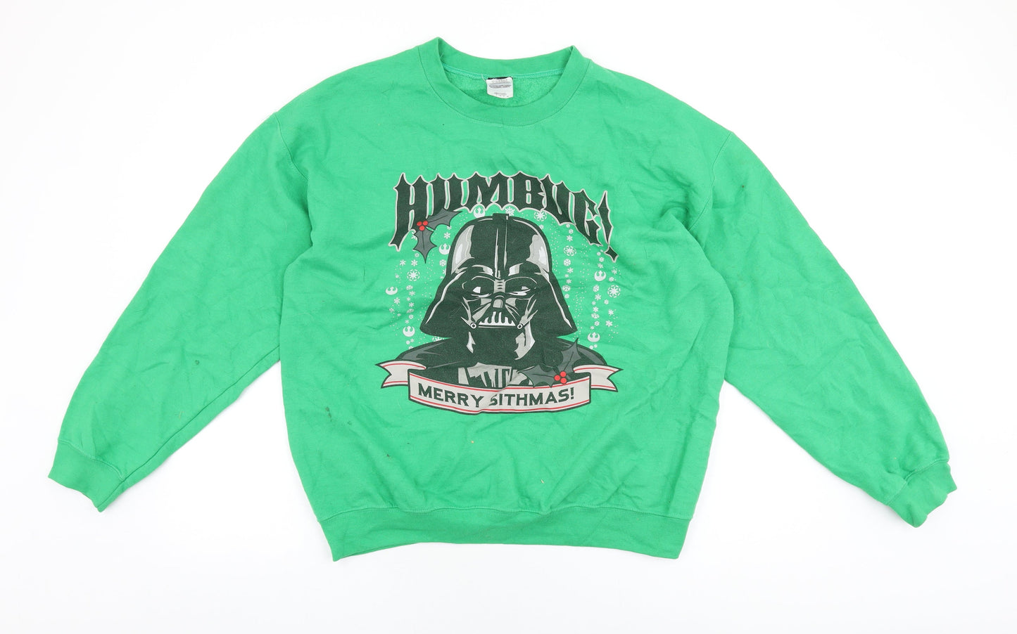 Mens UK Size L Star Wars Green Pullover Sweatshirt