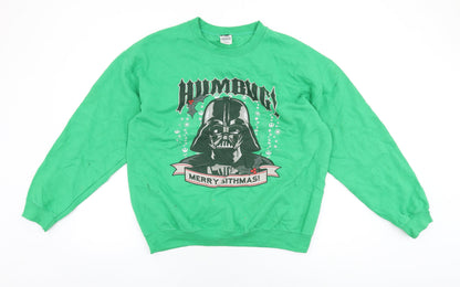 Mens UK Size L Star Wars Green Pullover Sweatshirt
