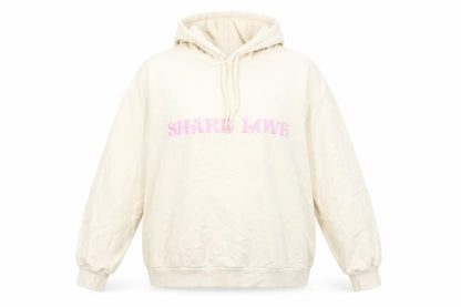 Monki Womens Ivory Cotton Pullover Hoodie Size L Pullover - Share Love