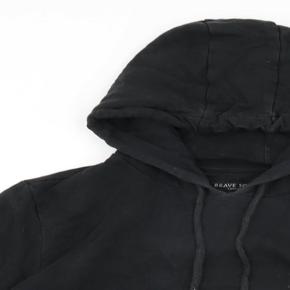 Brave Soul Womens Black Cotton Pullover Hoodie Size M Pullover