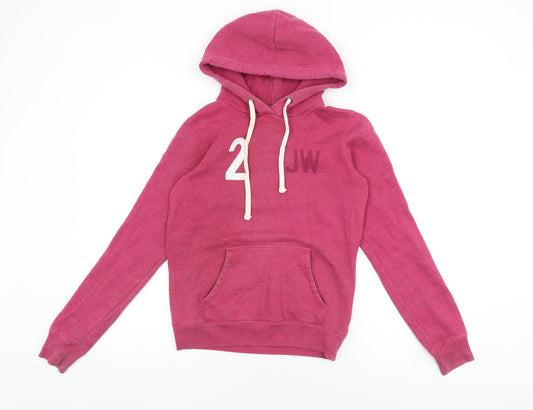 Womens UK Size 8 Jack Wills Pink Pullover Hoodie