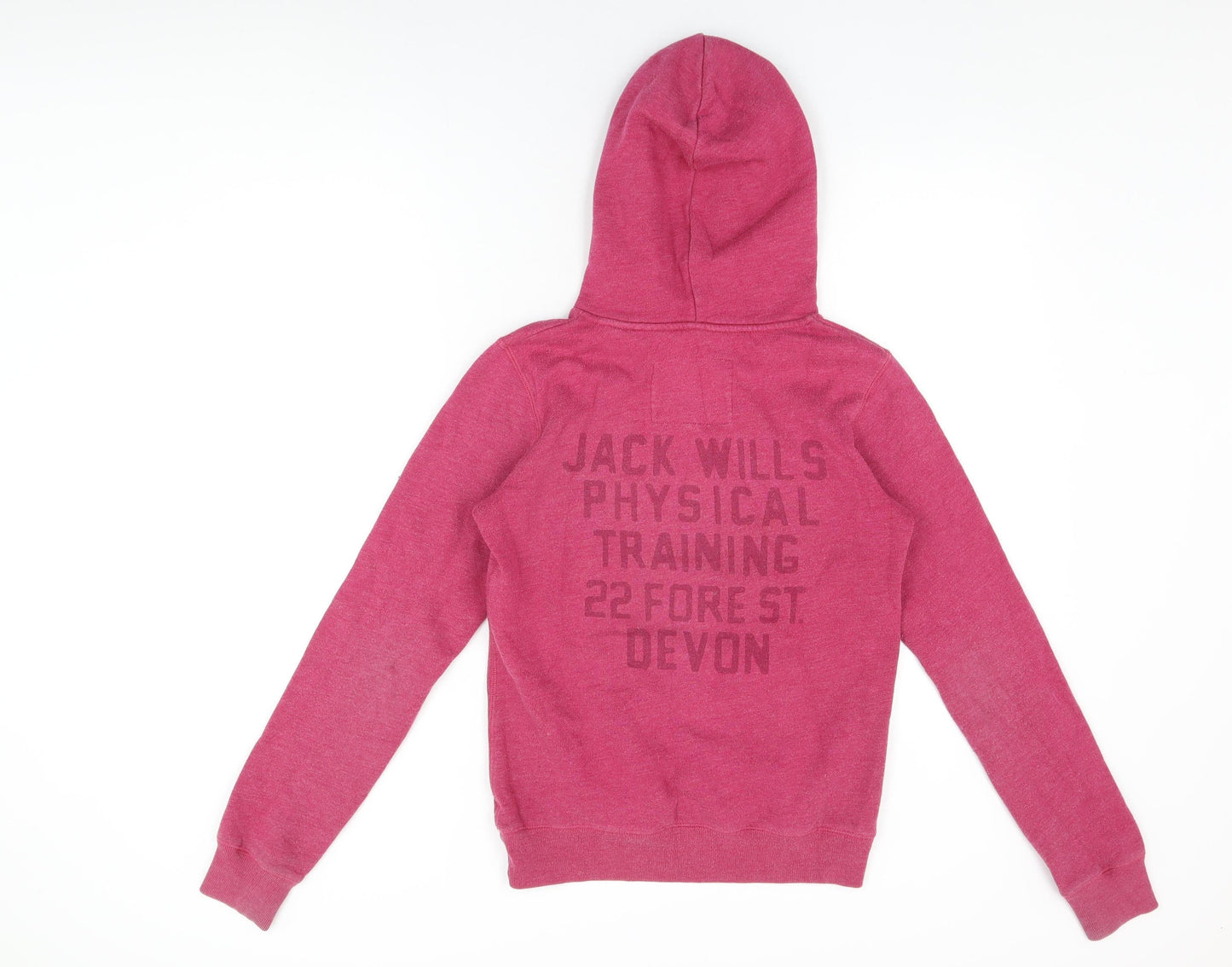 Womens UK Size 8 Jack Wills Pink Pullover Hoodie