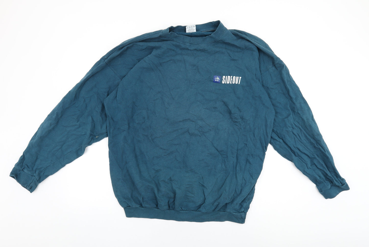 Sideout Mens Blue Cotton Pullover Sweatshirt Size XL
