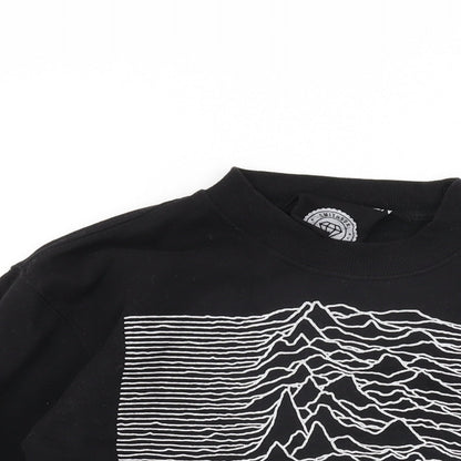 Joydivision Womens Black Cotton Pullover Sweatshirt Size S Pullover