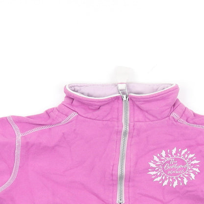 Lazy Jacks Girls Pink Cotton Pullover Sweatshirt Size 9-10 Years Zip - The Boatyard Abersoch