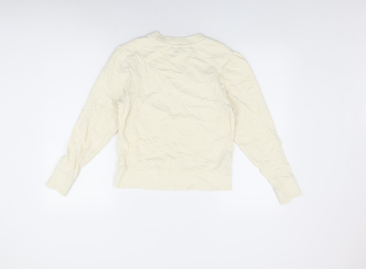 Mango Womens Ivory Cotton Pullover Sweatshirt Size XS Pullover - Voila