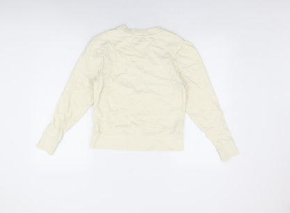 Mango Womens Ivory Cotton Pullover Sweatshirt Size XS Pullover - Voila