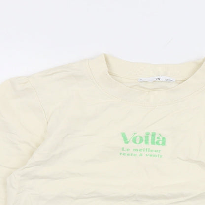 Mango Womens Ivory Cotton Pullover Sweatshirt Size XS Pullover - Voila