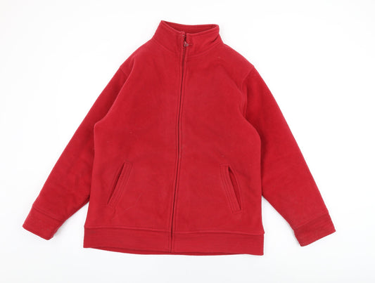 Womens UK Size 14 EWM Red Full Zip Sweatshirt