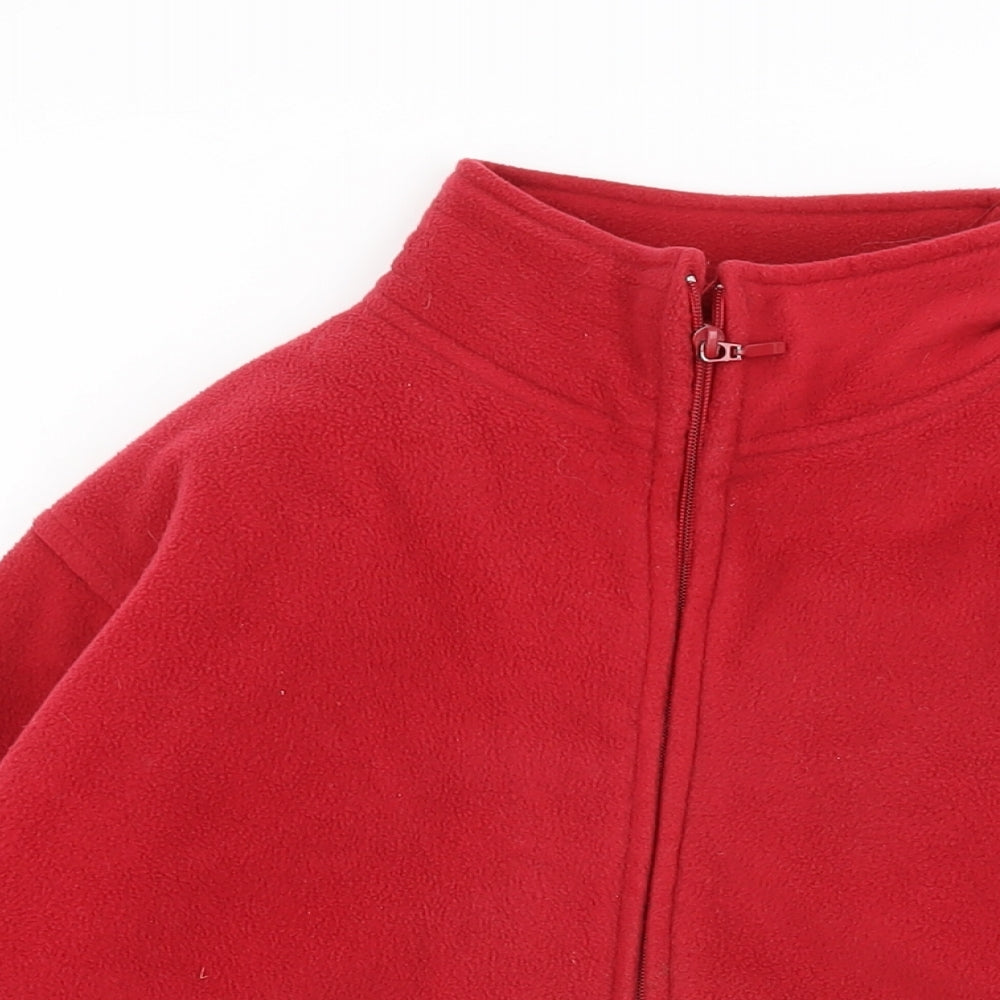 Womens UK Size 14 EWM Red Full Zip Sweatshirt