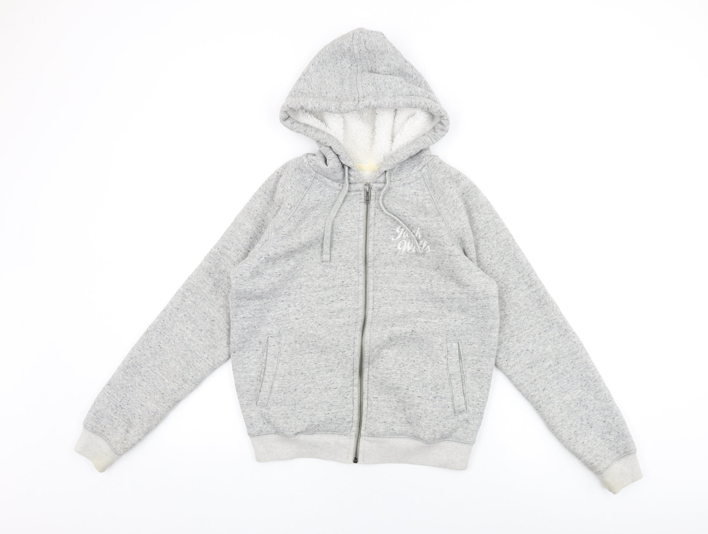 Womens UK Size 6 Jack Wills Grey Full Zip Hoodie