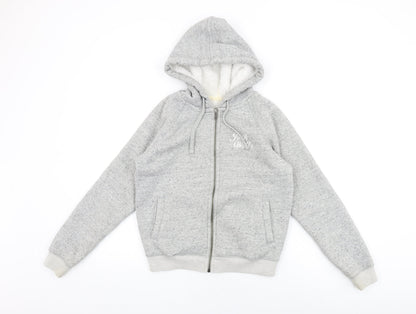 Womens UK Size 6 Jack Wills Grey Full Zip Hoodie