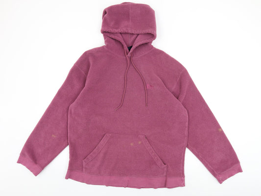 Cotton Traders Womens Pink Polyester Pullover Hoodie Size L Pullover