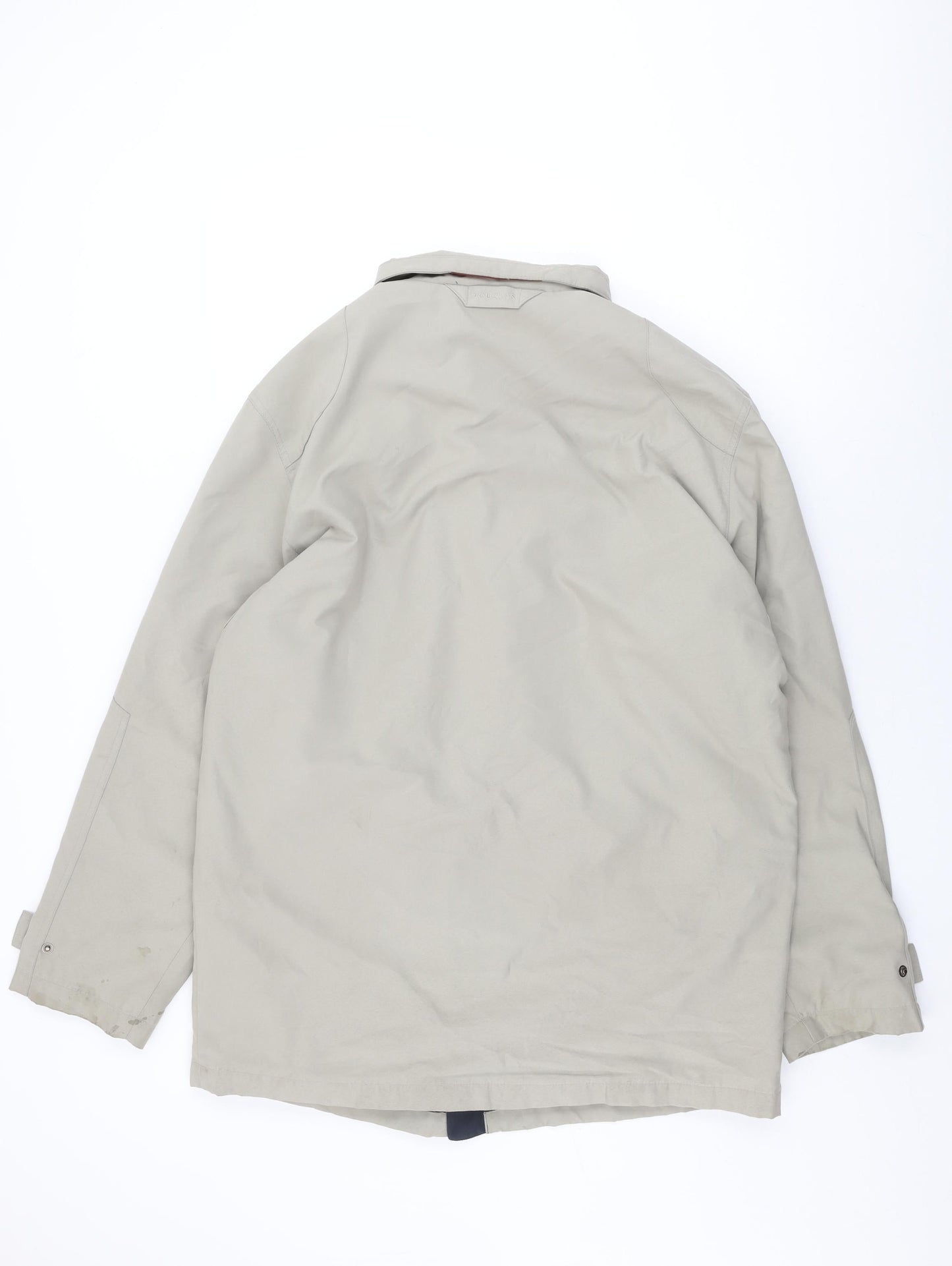 Douglas Womens Beige Overcoat Coat Size 14 Zip
