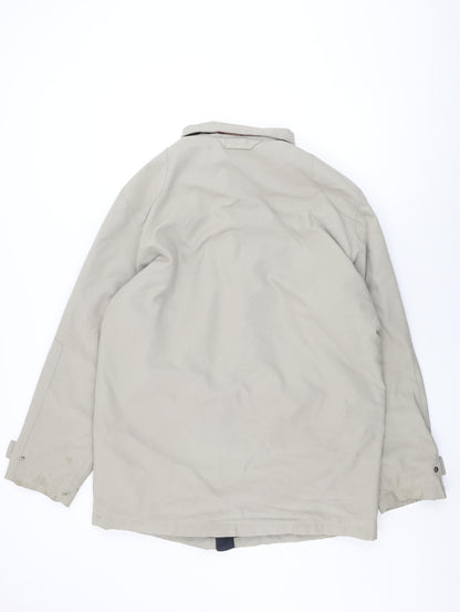 Douglas Womens Beige Overcoat Coat Size 14 Zip