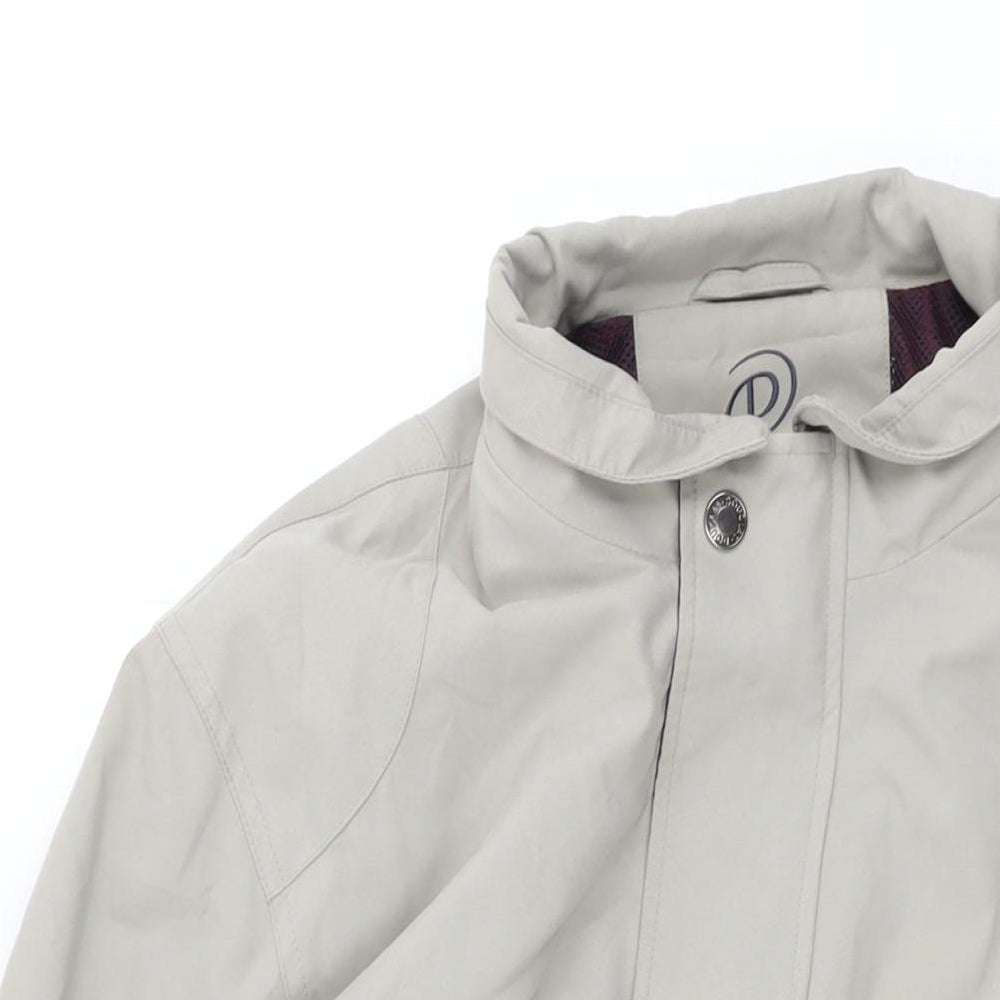 Douglas Womens Beige Overcoat Coat Size 14 Zip