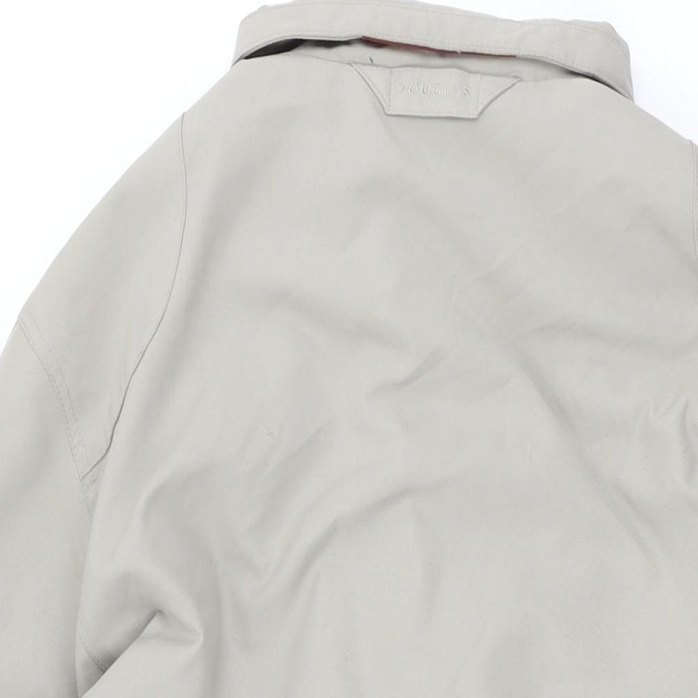 Douglas Womens Beige Overcoat Coat Size 14 Zip