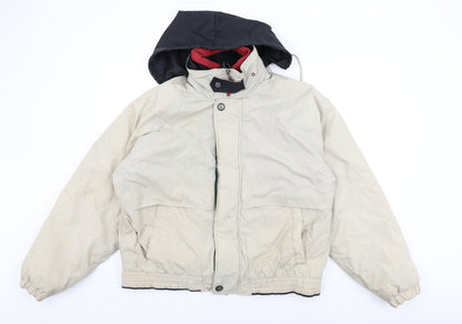 Mens UK Size M Haggar Beige Bomber Jacket