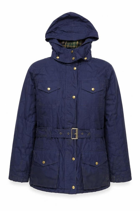 Country Estate Womens Blue Rain Coat Coat Size 14 Zip