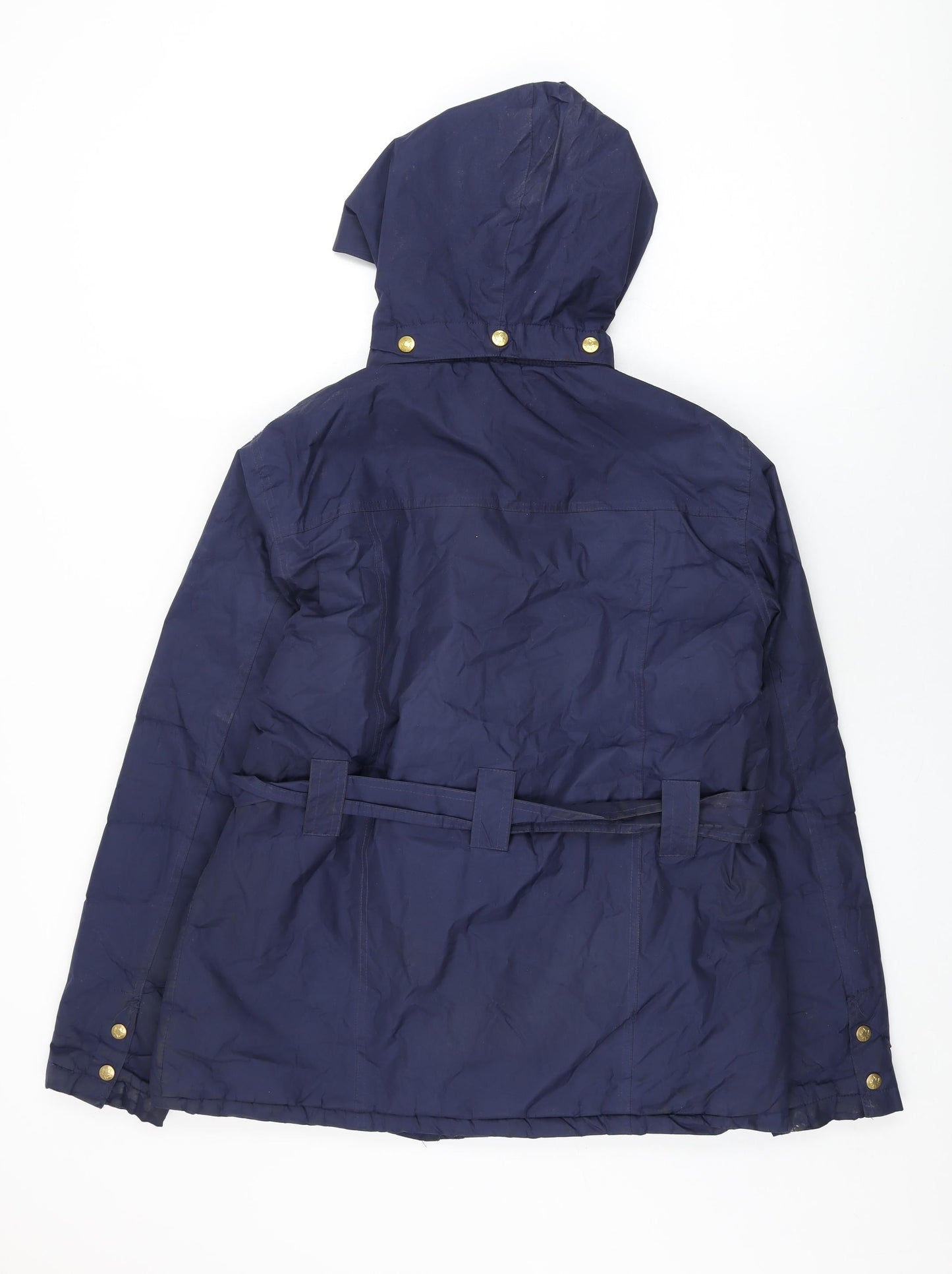 Country Estate Womens Blue Rain Coat Coat Size 14 Zip