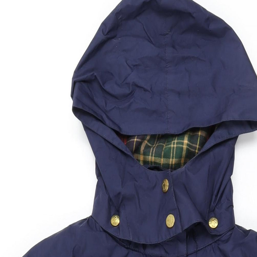 Country Estate Womens Blue Rain Coat Coat Size 14 Zip