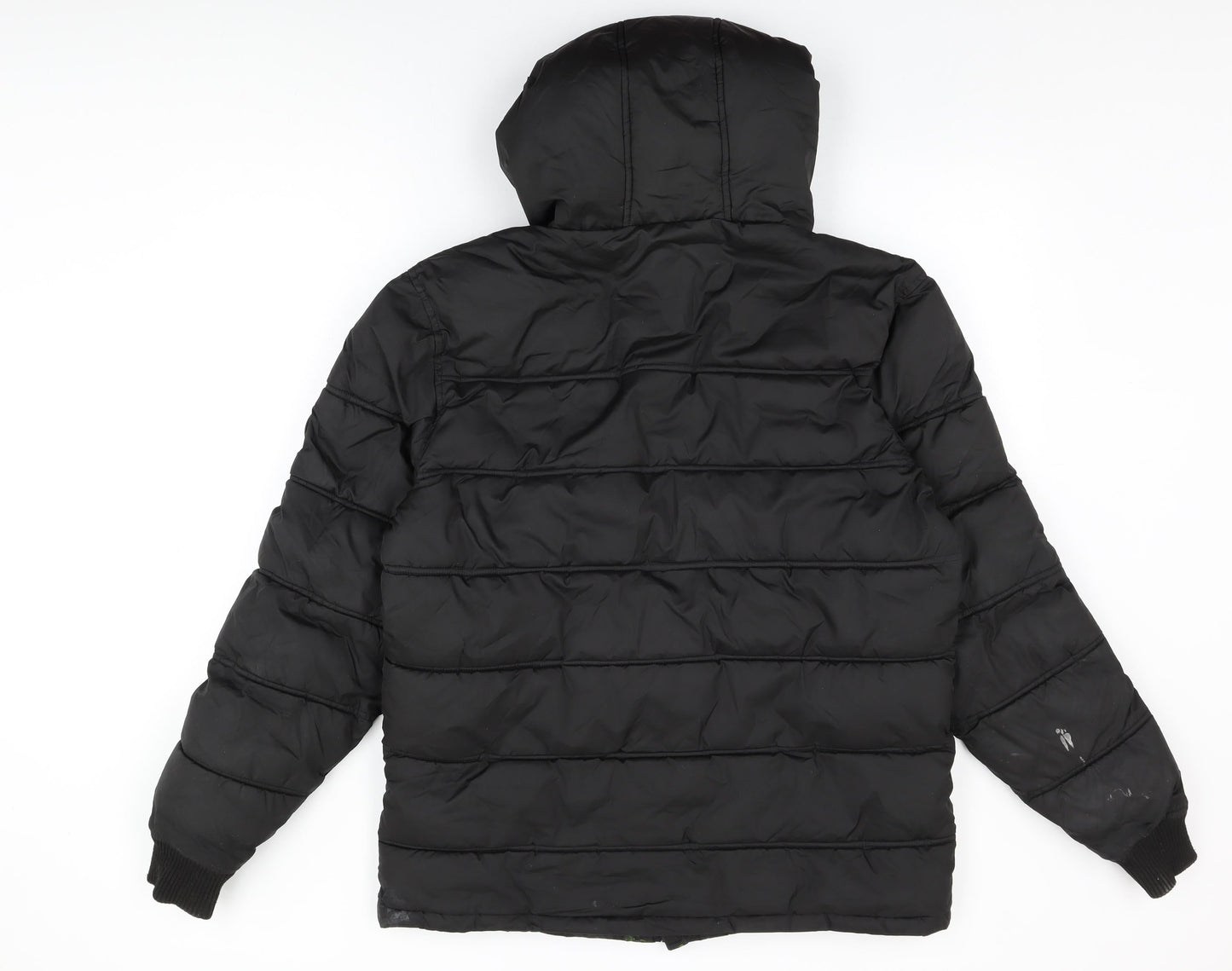 Mens UK Size S Threadbare Black Puffer Jacket