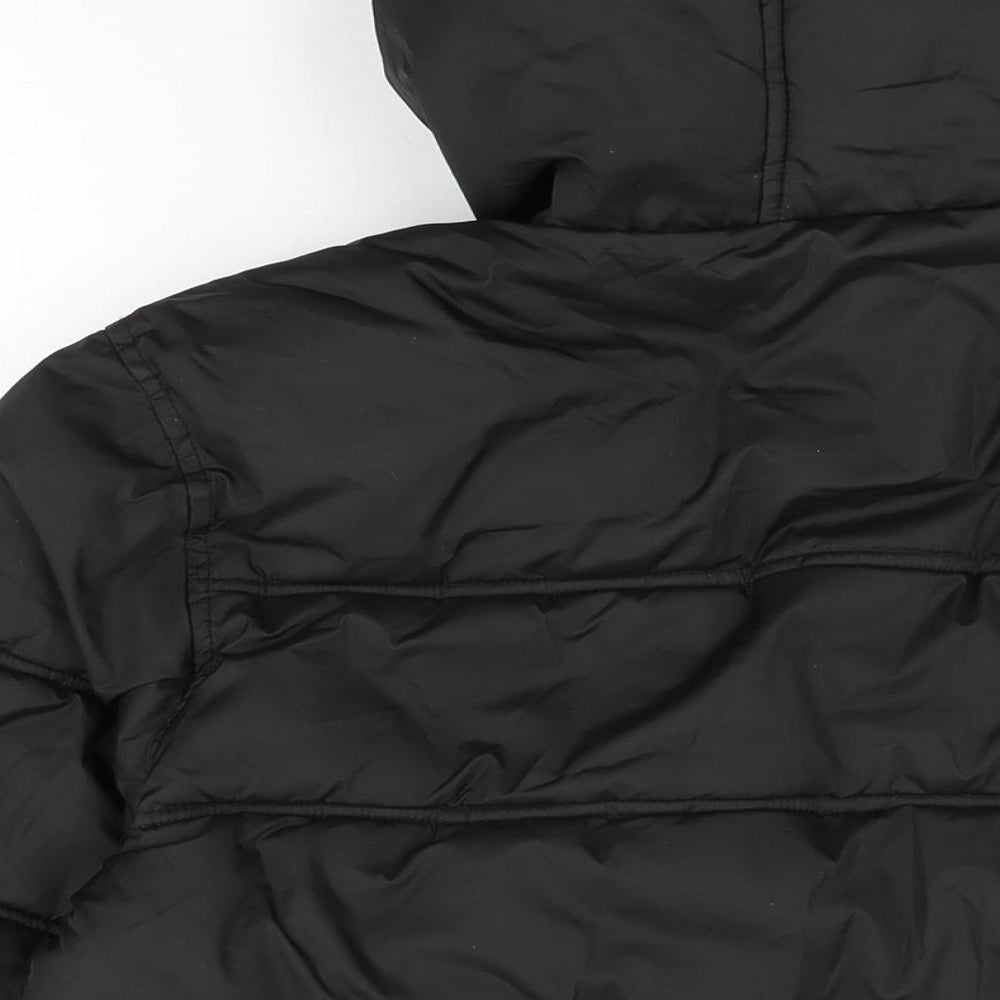 Mens UK Size S Threadbare Black Puffer Jacket
