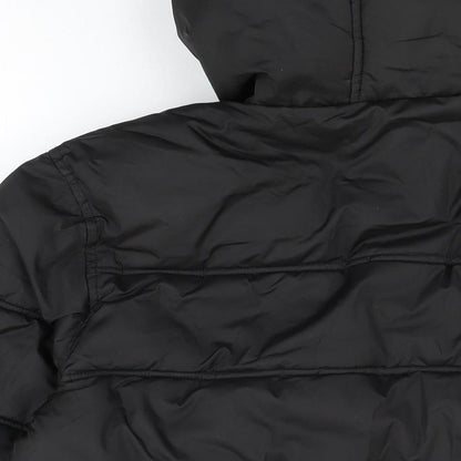 Mens UK Size S Threadbare Black Puffer Jacket