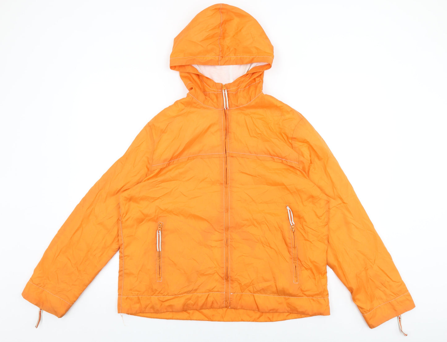 Miller's Womens Orange Jacket Coat Size 16 Zip