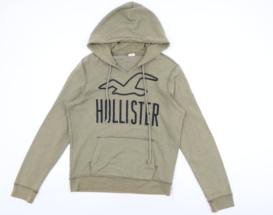 Mens UK Size S Hollister Green Pullover Hoodie