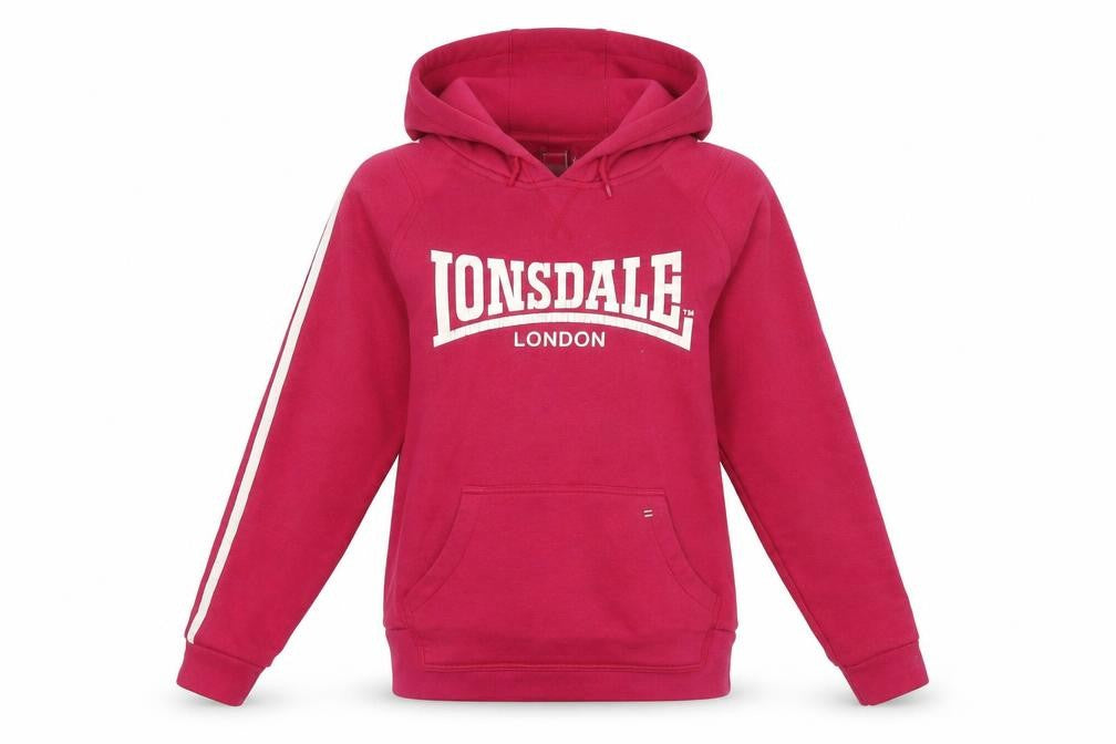 Womens UK Size 10 Lonsdale Pink Pullover Hoodie