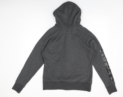 NFL Womens Grey Cotton Full Zip Hoodie Size L Zip - Steelers