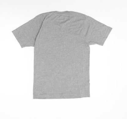 Reebok Mens Grey Cotton T-Shirt Size S Round Neck