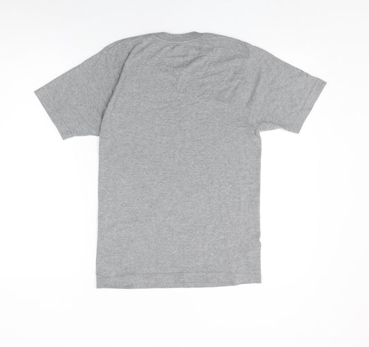 Reebok Mens Grey Cotton T-Shirt Size S Round Neck