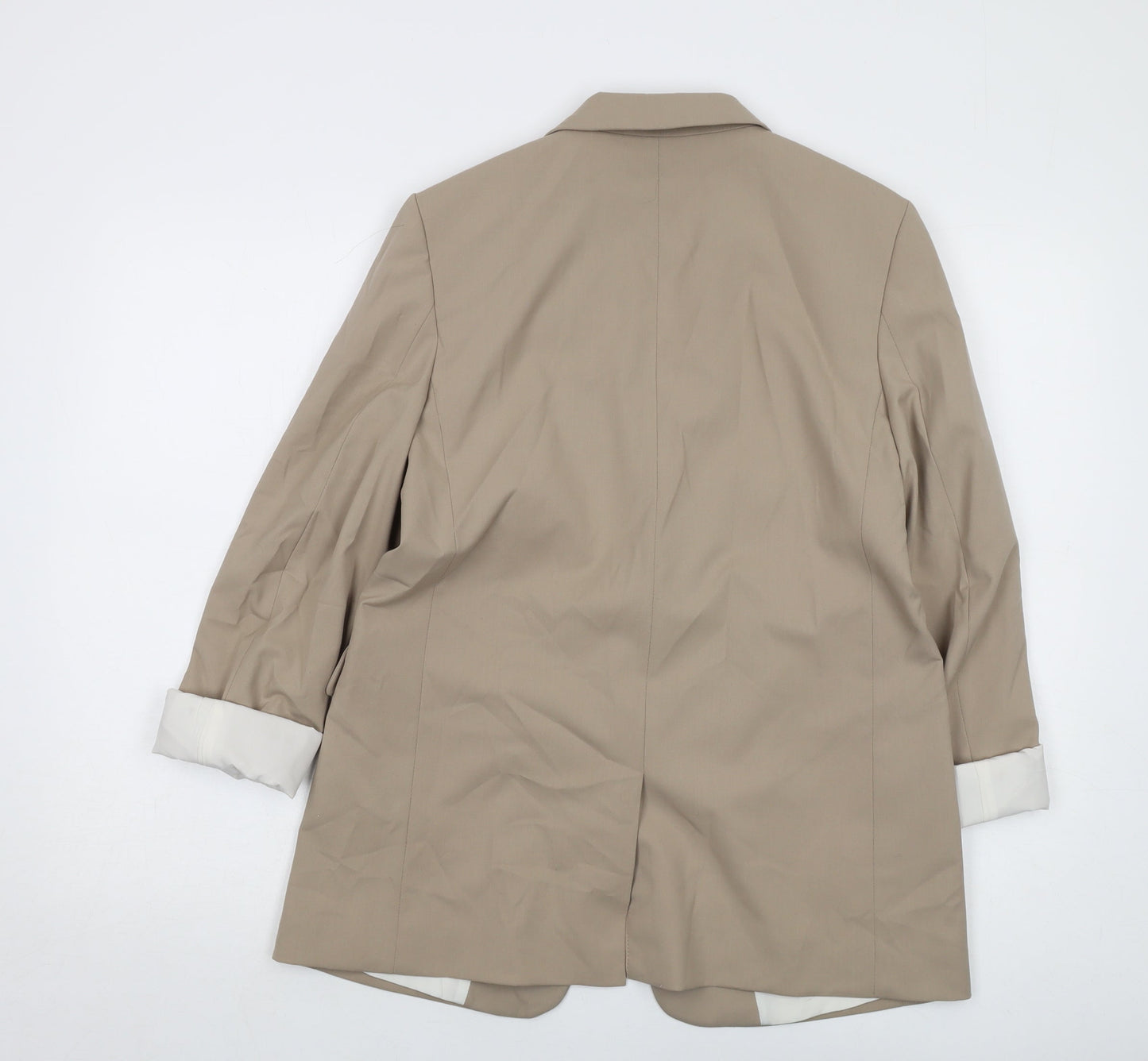 H&M Womens Beige Jacket Size S Button