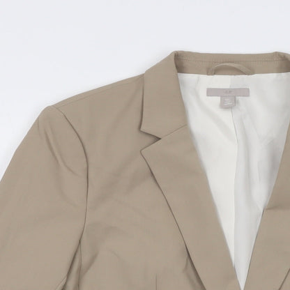 H&M Womens Beige Jacket Size S Button