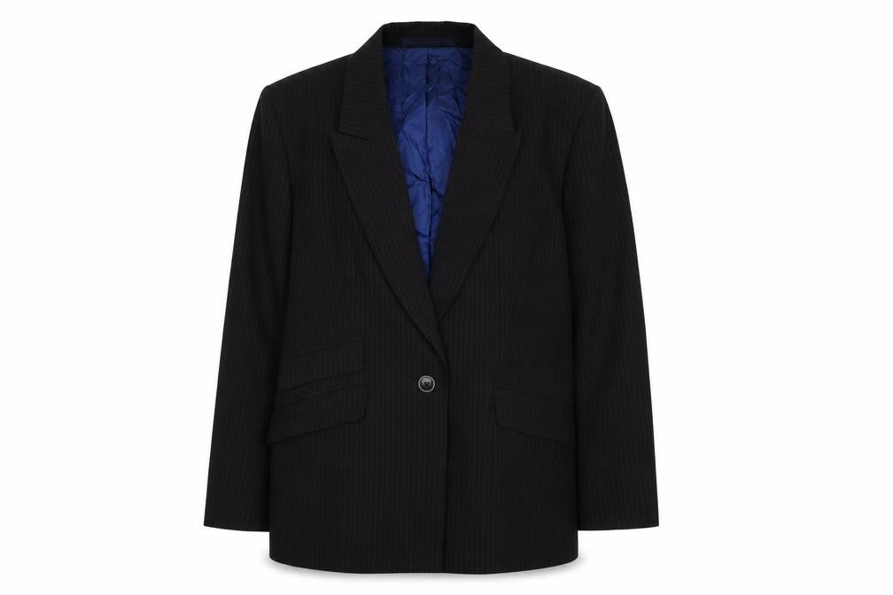 Marks & Spencer Womens Beige Spotted Polyester Jacket Suit Jacket Size 14