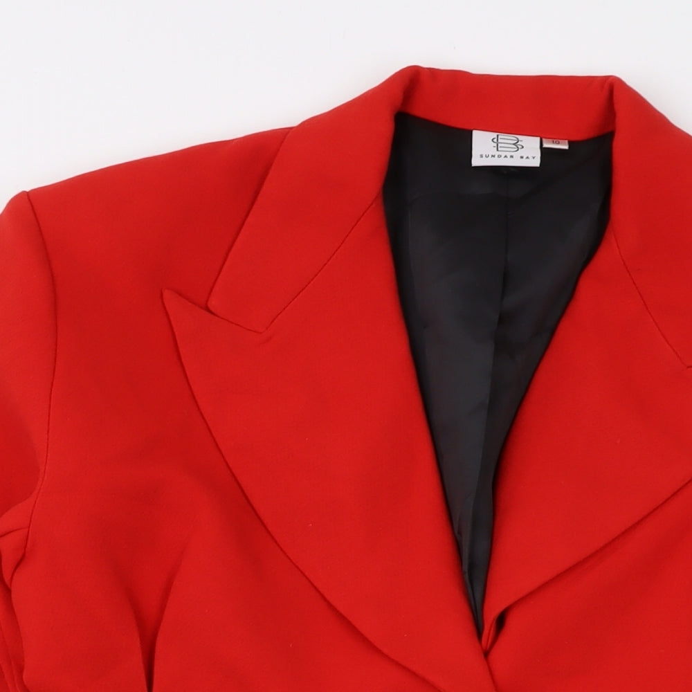 Sundar Bay Womens Red Jacket Size 10 Button