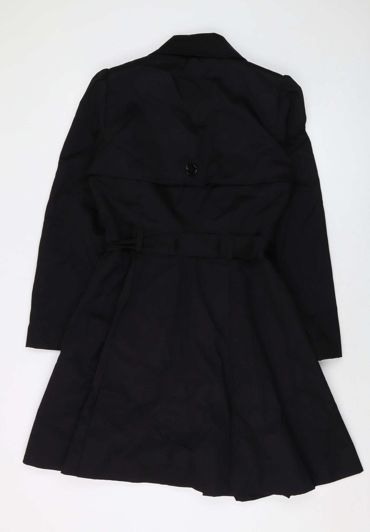 Womens UK Size 10 H&M Black Overcoat