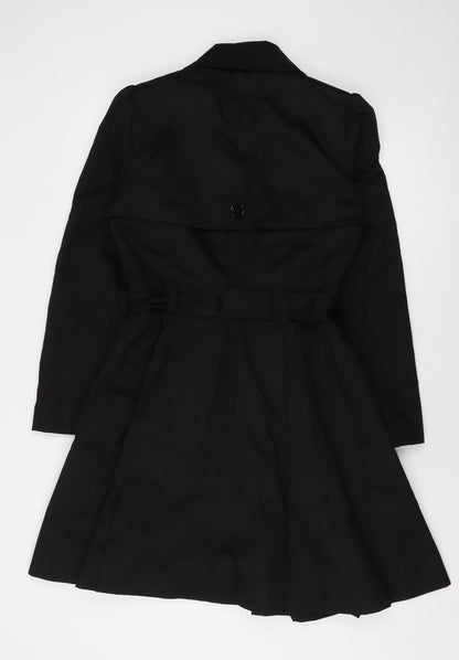 Womens UK Size 10 H&M Black Overcoat
