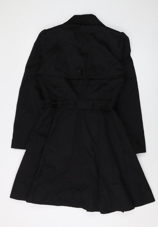Womens UK Size 10 H&M Black Overcoat