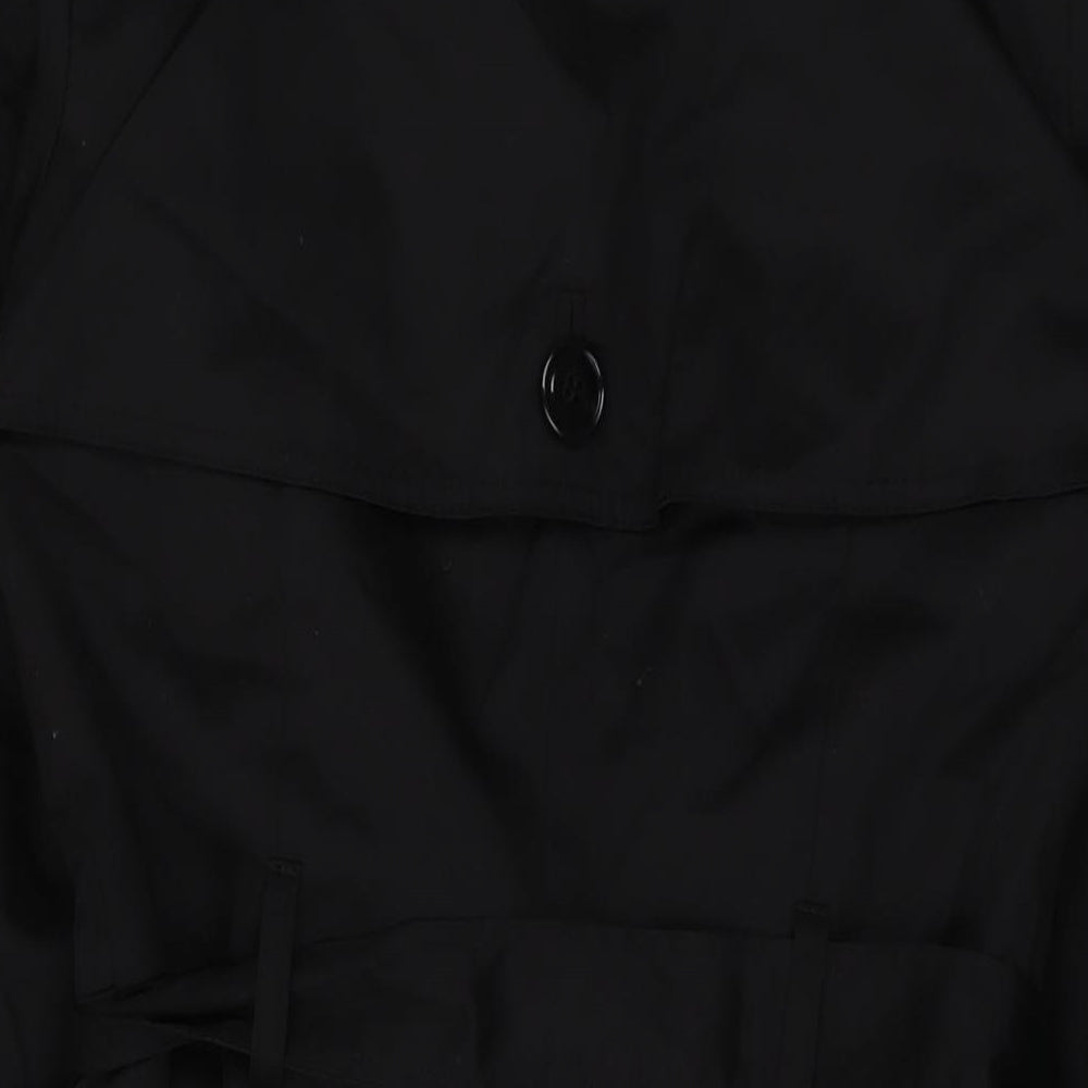 Womens UK Size 10 H&M Black Overcoat