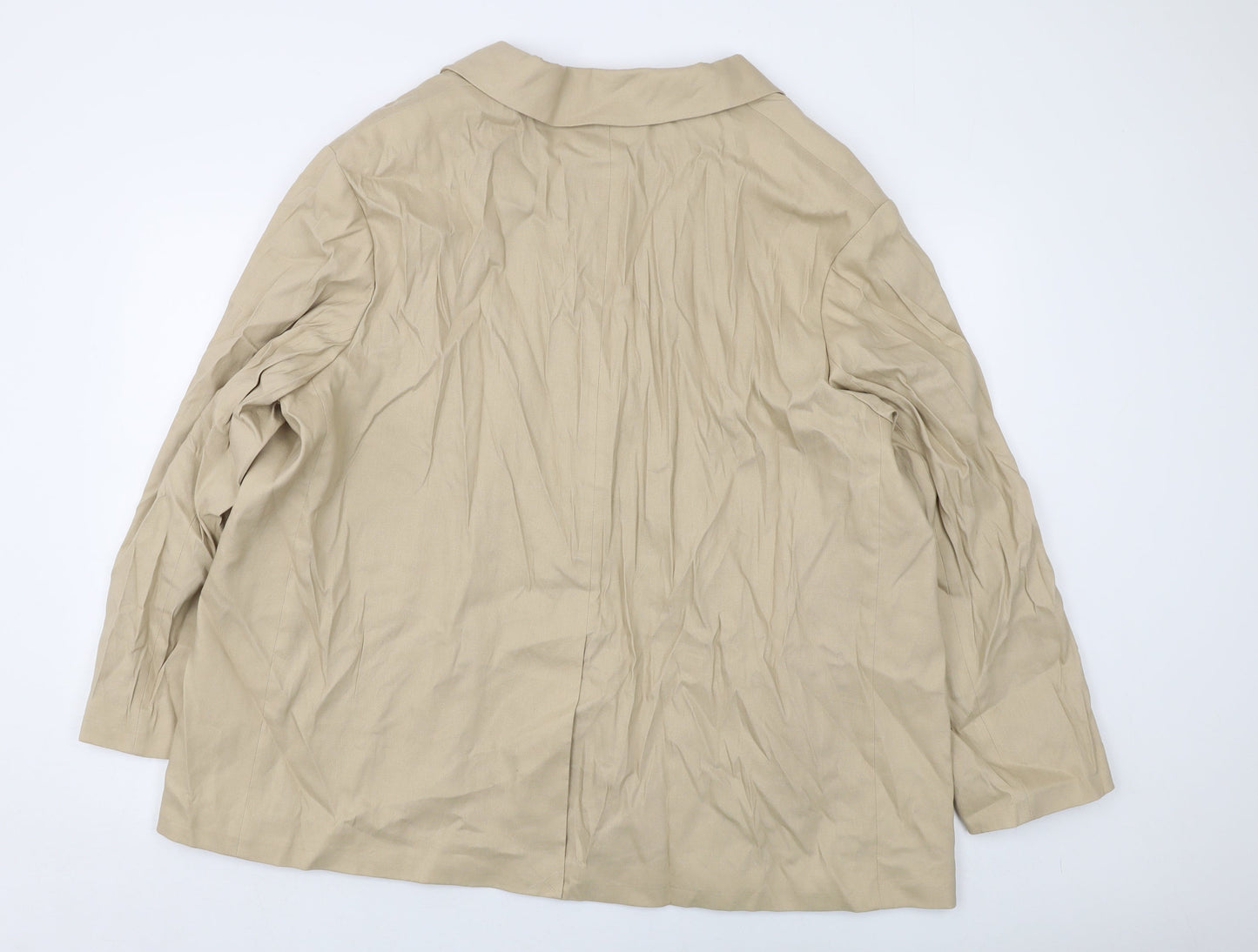 Autograph Womens Beige Jacket Size 24 Button