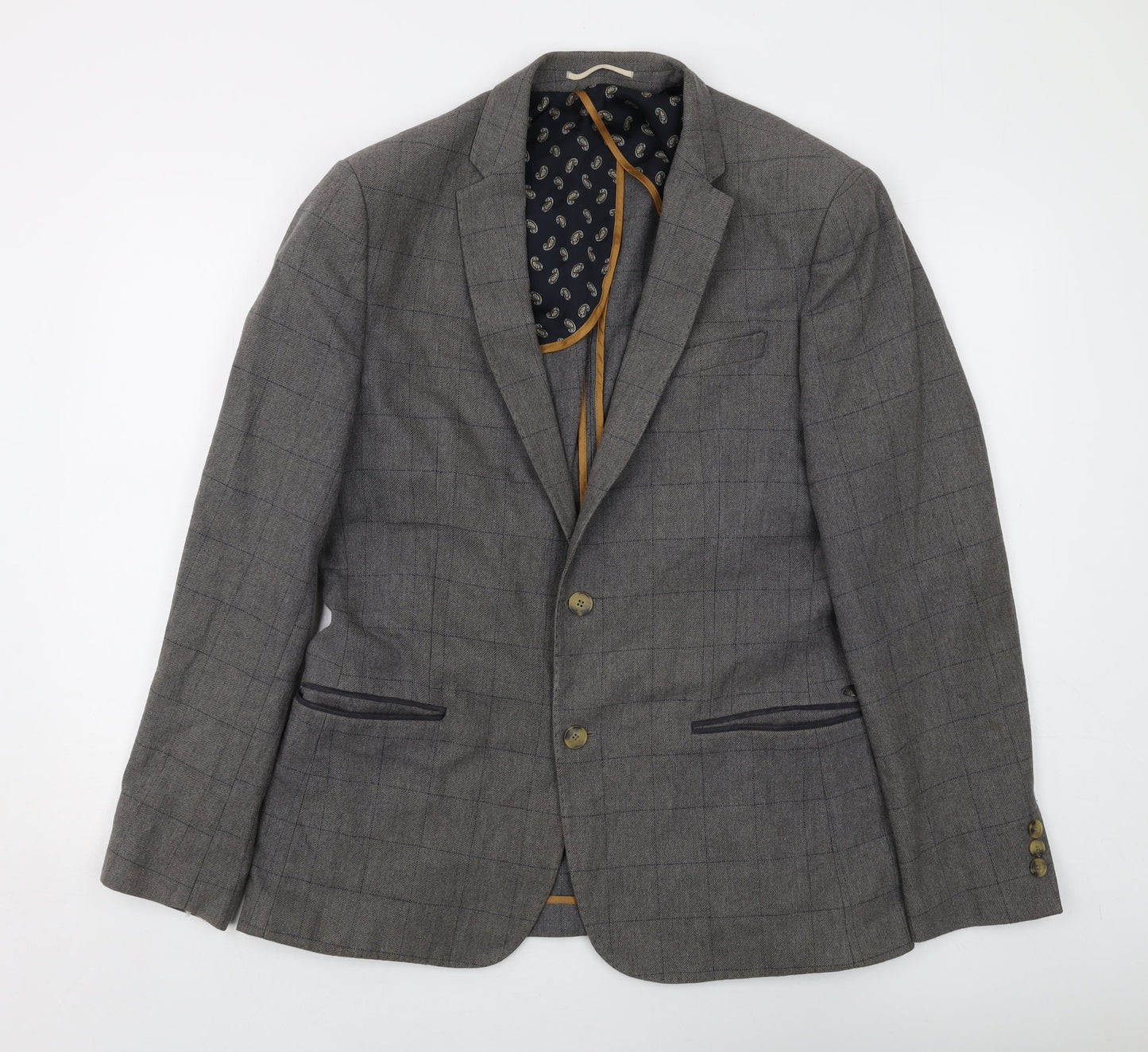 Mens UK Size 42 River Island Regular Green Suit Jacket